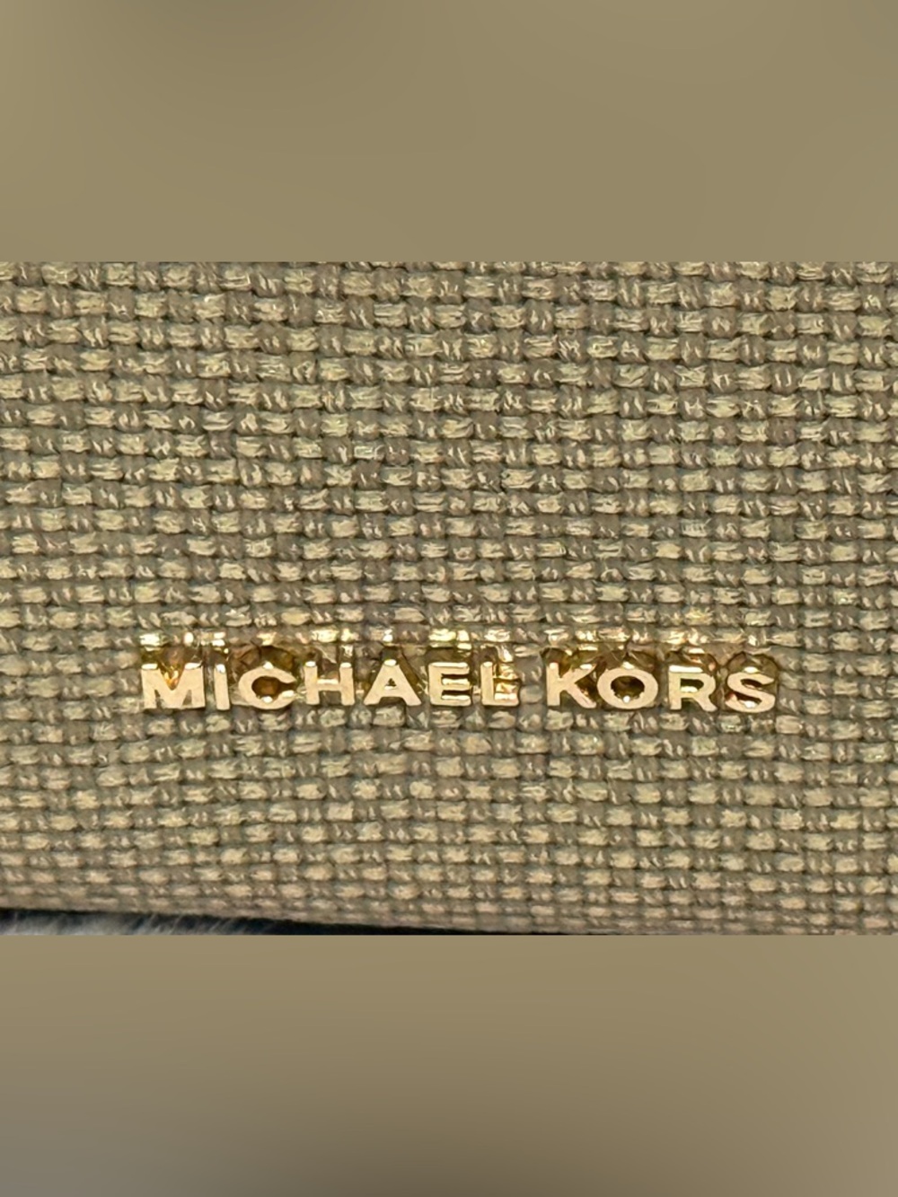 Michael Kors Gold and Brown Small Wristlet Pouch - Picture 3 of 9
